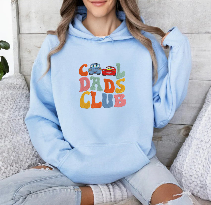Mcqueen and Sally Embroidered Sweatshirt, Gifts For Dad and Mom Who Love Cars Movie