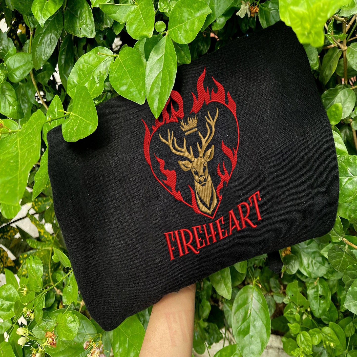 Black Fireheart Queen Aelin Embroidered SweatShirt