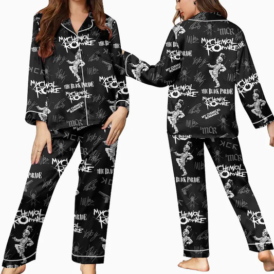 My Chemical Romance Pajama Set for Women, Long Live The Black Parade 2025 Tour Sleepwear, MCR North American Stadium Concert Loungewear, Emo Band Merch PJs
