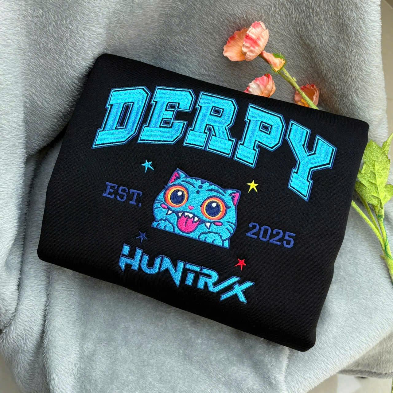 Embroidered Kpop Demon Hunter Huntrix Member Group Sweatshirt