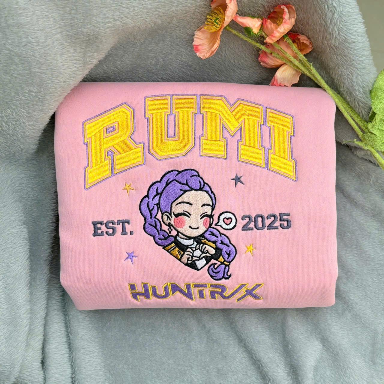 Embroidered Kpop Demon Hunter Huntrix Member Group Sweatshirt