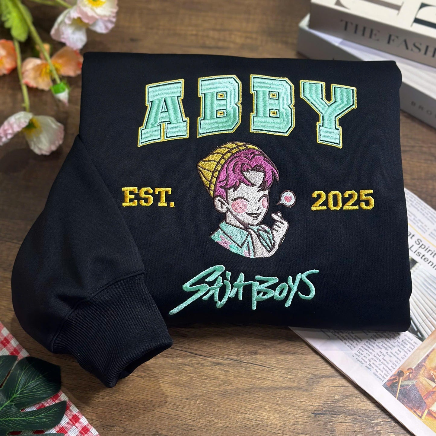 Embroidered Kpop Demon Hunter Saja Boys Bans Sweatshirt, Hoodie