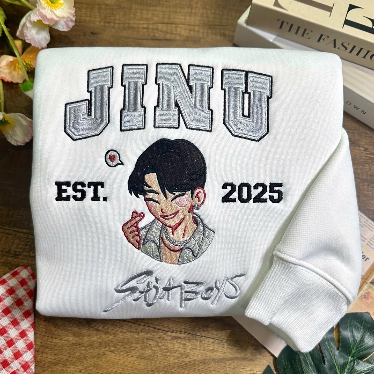 Embroidered Kpop Demon Hunter Saja Boys Bans Sweatshirt, Hoodie