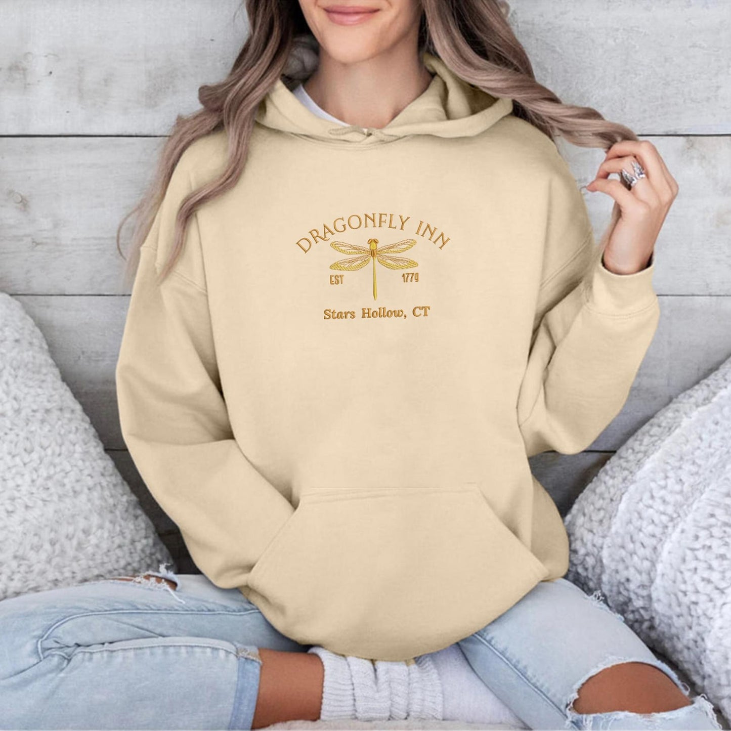 Dragonfly Inn Stars Hollow Embroidered Sweatshirt
