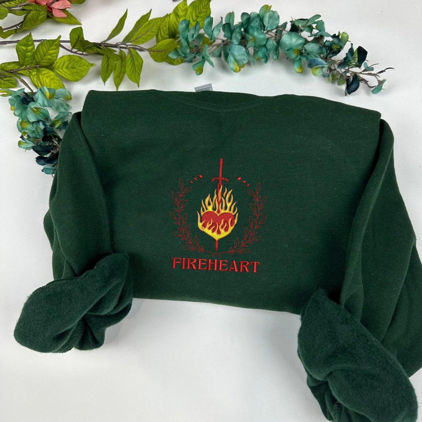 Throne Of Glass Fireheart Embroidered Sweatshirt