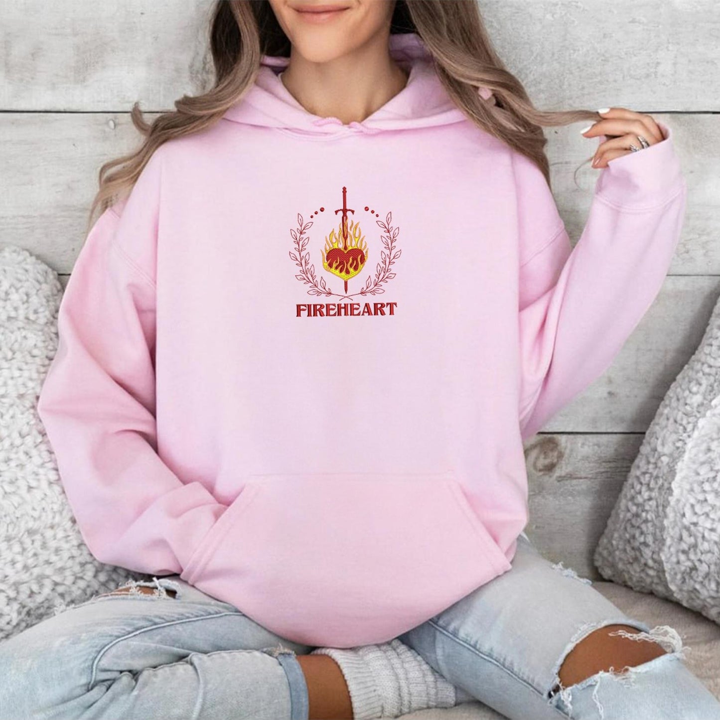 Throne Of Glass Fireheart Embroidered Sweatshirt
