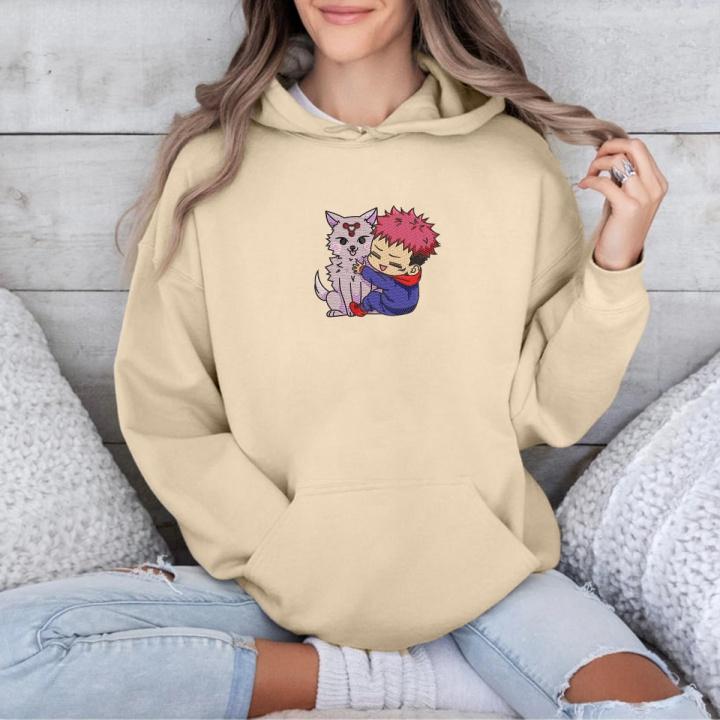 Itadori Yuji Shirt, Jujutsu Kaisen Character Embroidered Shirt