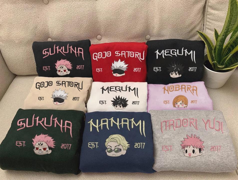 Jujutsu Kaisen Character Embroidered Shirt - Itadori Yuji