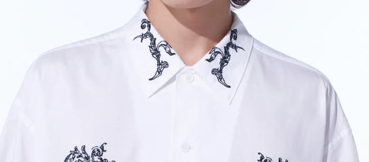Top embroidered collar shirts for for men and women