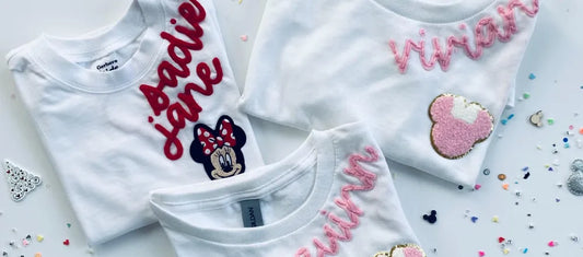 Embroidered Disney shirts for men, women, and kids