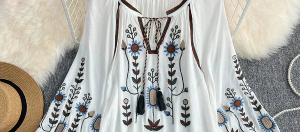 Mexican embroidered shirt thumbnail