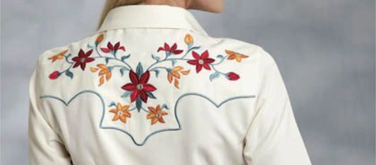 Vintage western embroidered shirt thumbnail