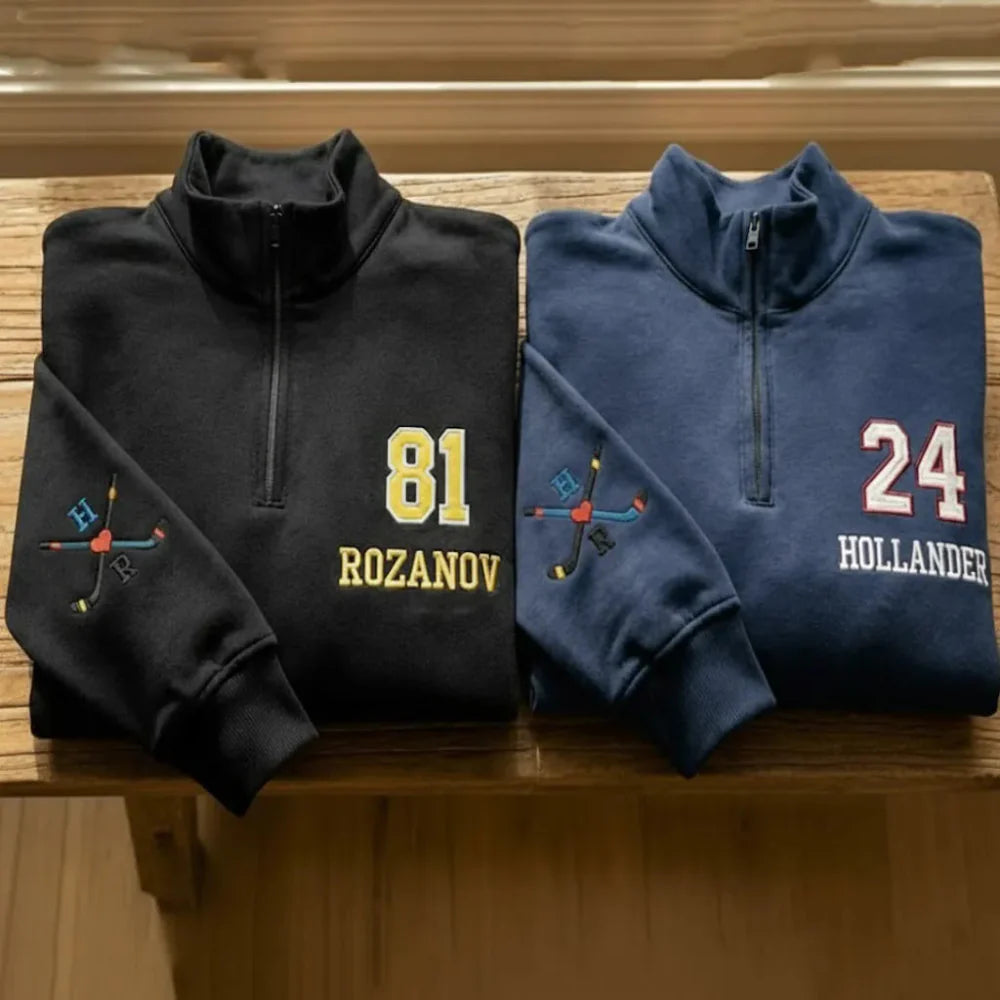 Embroidered Zip Sweatshirts Collection