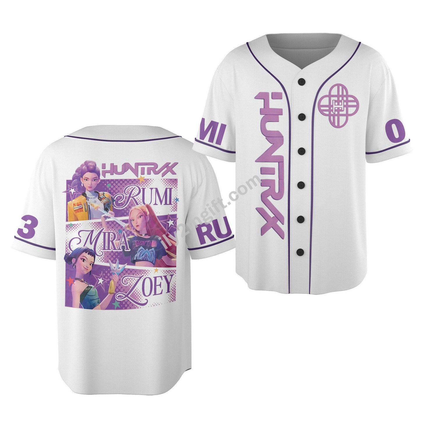 K-pop Huntrix Jersey Shirt | Kpop Demon Hunters Movie Tee | Retro Bootleg Style Shirt | Huntrix Girl Merch Top