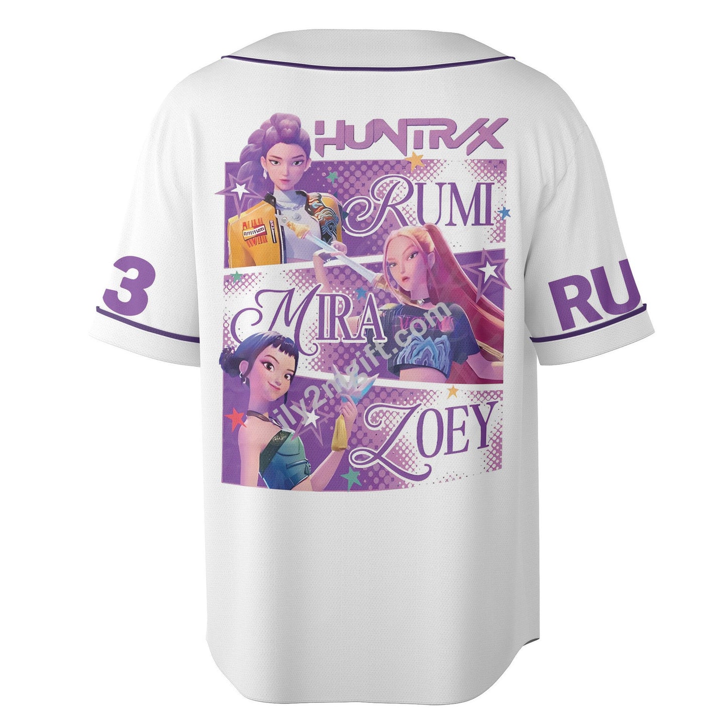 K-pop Huntrix Jersey Shirt | Kpop Demon Hunters Movie Tee | Retro Bootleg Style Shirt | Huntrix Girl Merch Top
