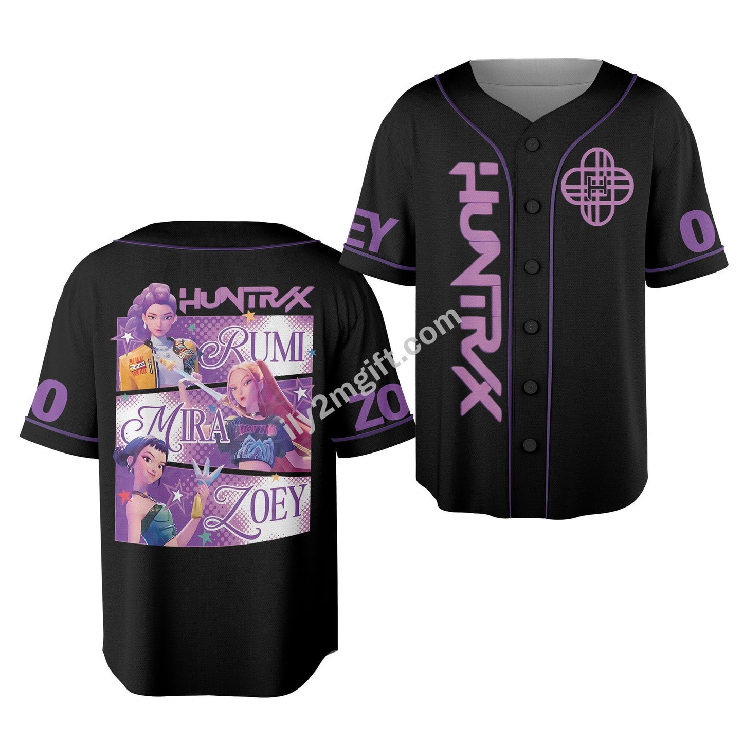 K-pop Huntrix Jersey Shirt | Kpop Demon Hunters Movie Tee | Retro Bootleg Style Shirt | Huntrix Girl Merch Top
