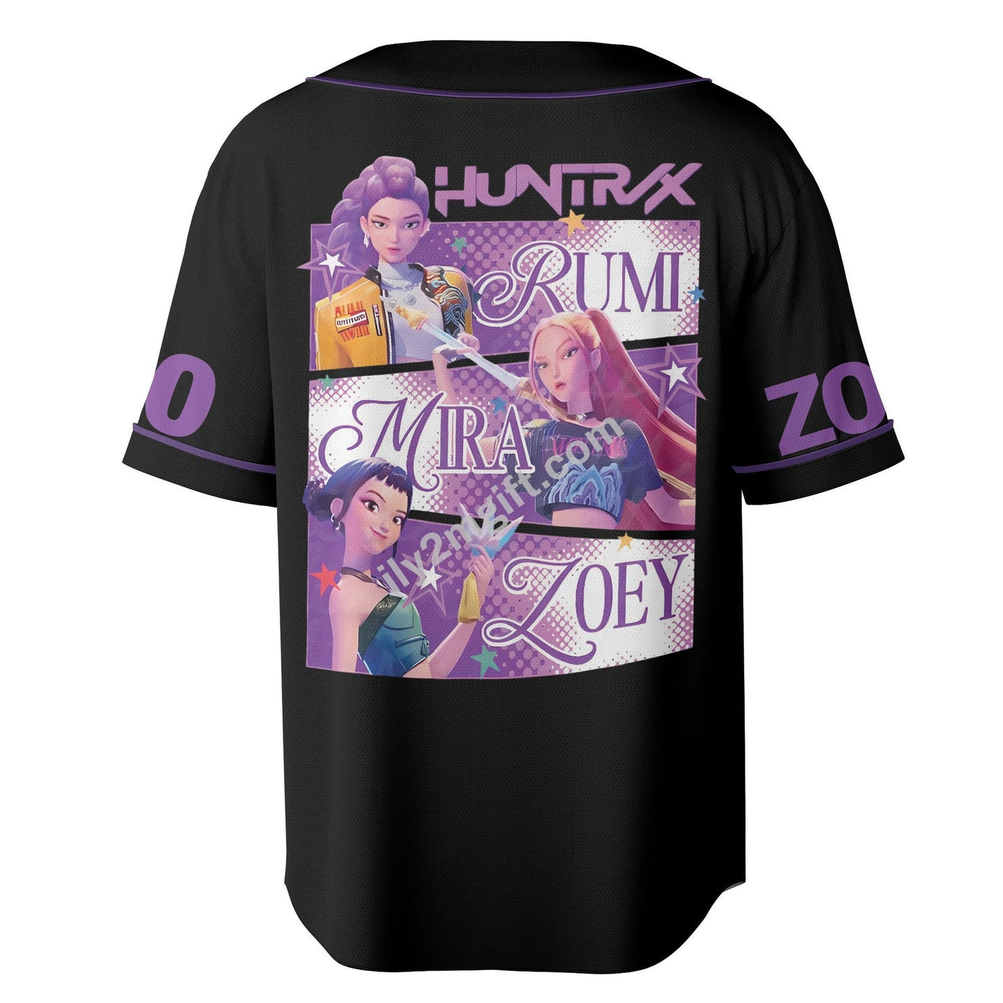 K-pop Huntrix Jersey Shirt | Kpop Demon Hunters Movie Tee | Retro Bootleg Style Shirt | Huntrix Girl Merch Top