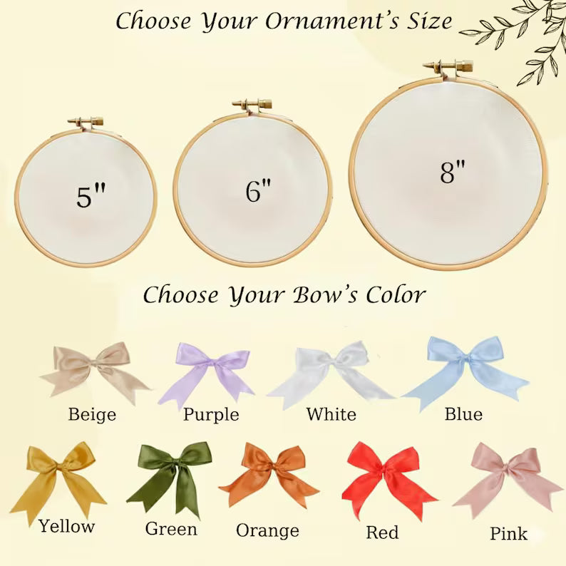 Baby’s First Christmas Embroidered Hoop | Woodland Animals