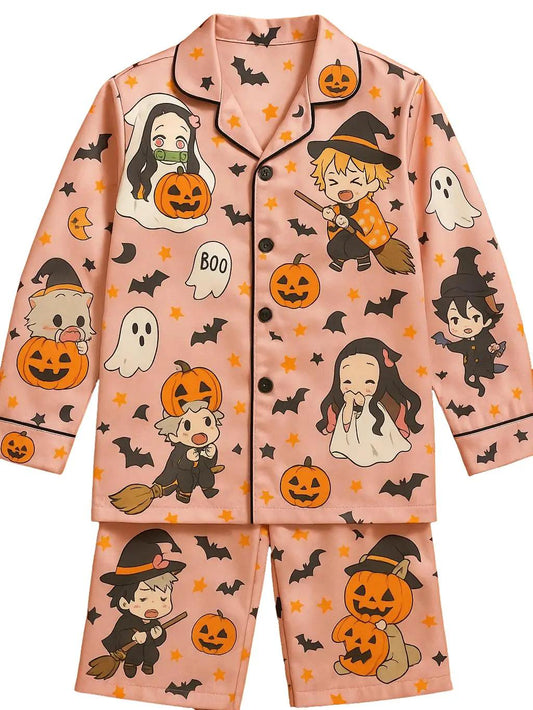 Demon Slayer Pajama Set, Halloween Sleepwear