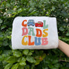 White Cool Dads Club sweatshirt, McQueen Sally outdoor shot