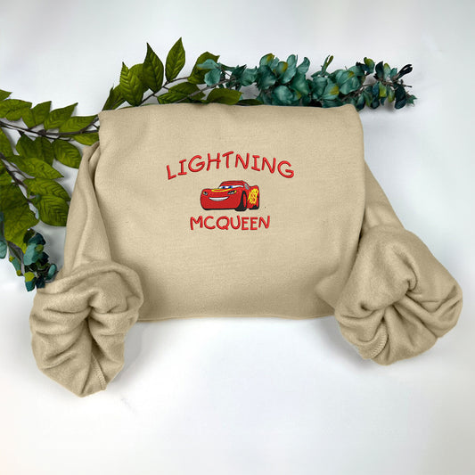 Lightning Mcqueen Embroidered Shirt, Gift For Fans Of The Cars Movie
