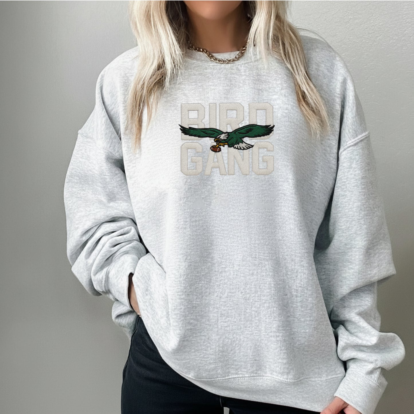 Bird Gang Embroidered Sweatshirt, Philadelphia Football Sweatshirt, Philadelphia Fan Shirt, Sundays Are For The Birds Crewneck, Cozy Game Day Top ESE284