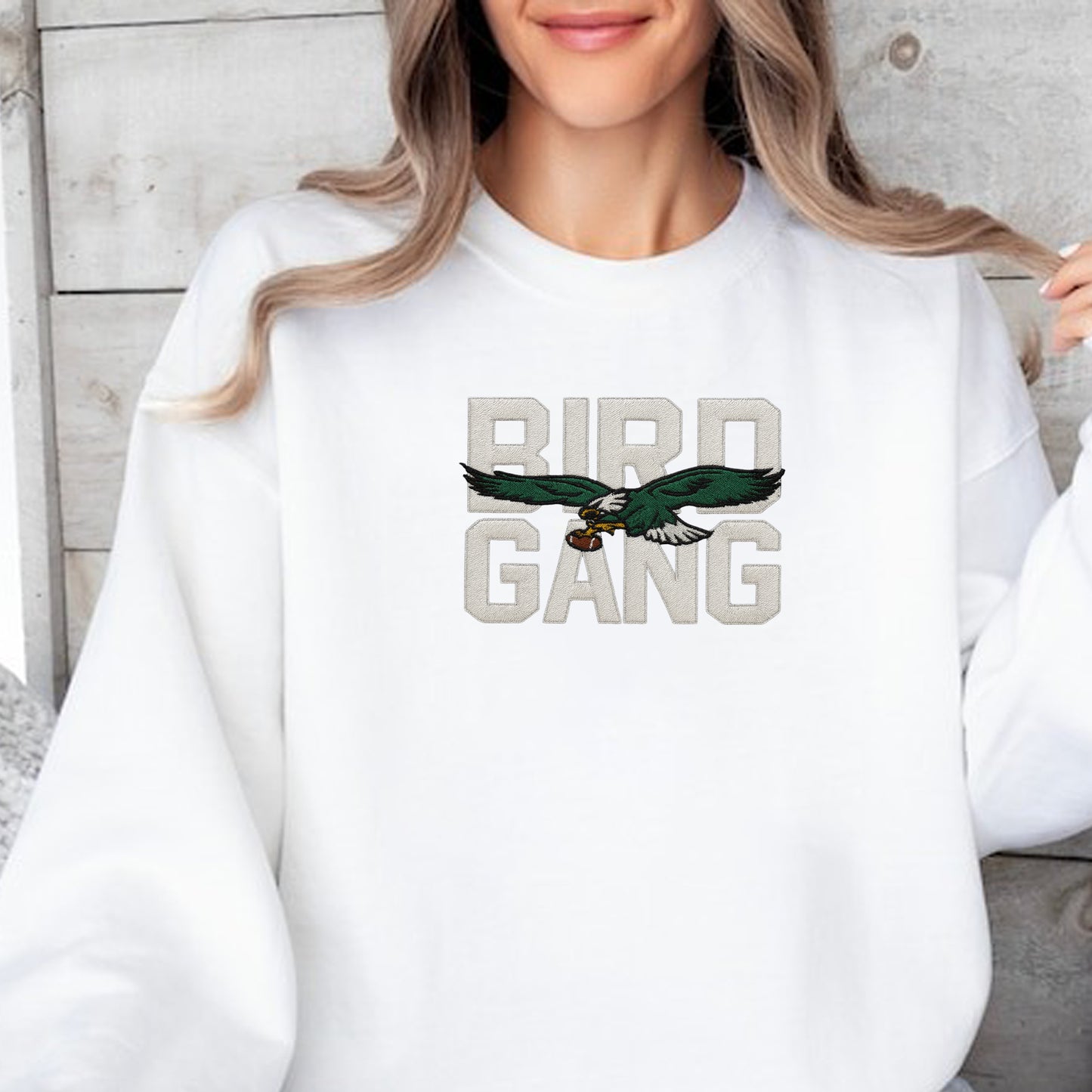 Bird Gang Embroidered Sweatshirt, Philadelphia Football Sweatshirt, Philadelphia Fan Shirt, Sundays Are For The Birds Crewneck, Cozy Game Day Top ESE284