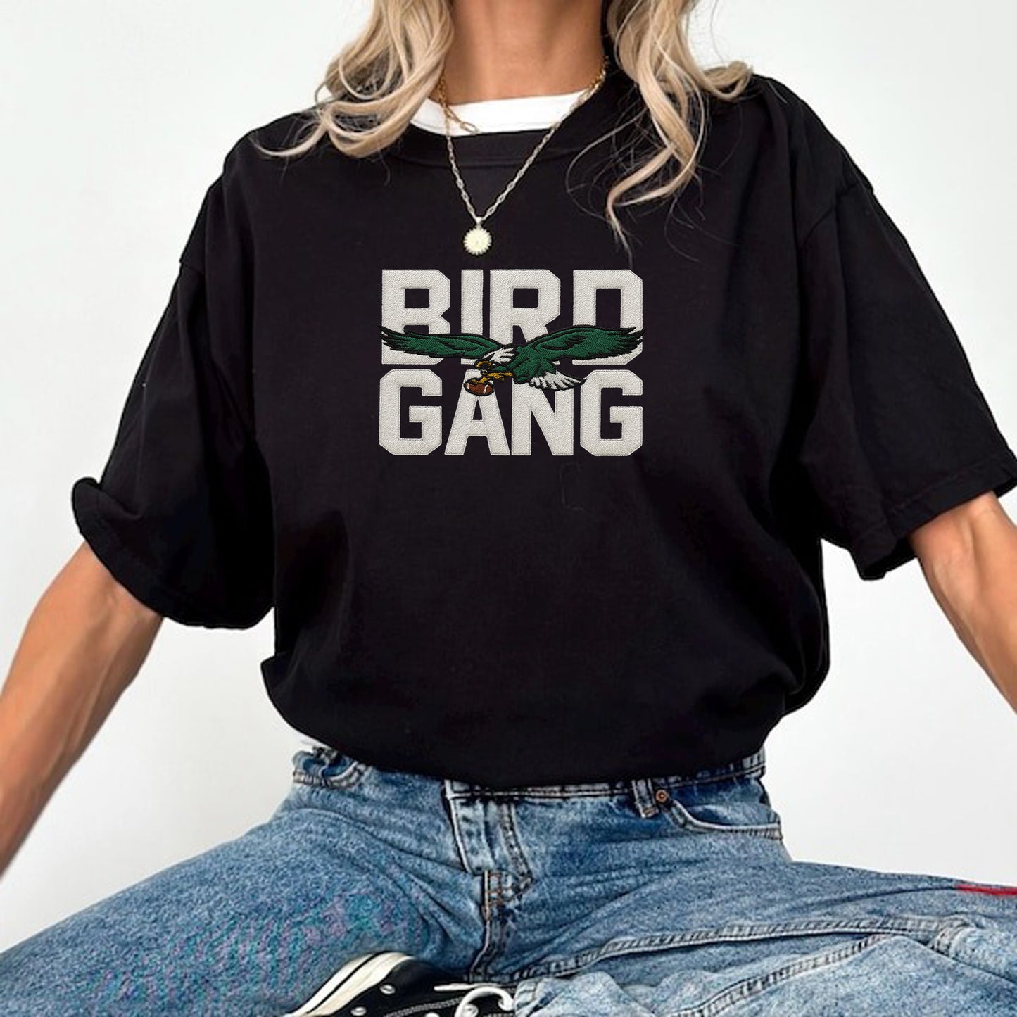 Bird Gang Embroidered Sweatshirt, Philadelphia Football Sweatshirt, Philadelphia Fan Shirt, Sundays Are For The Birds Crewneck, Cozy Game Day Top ESE284