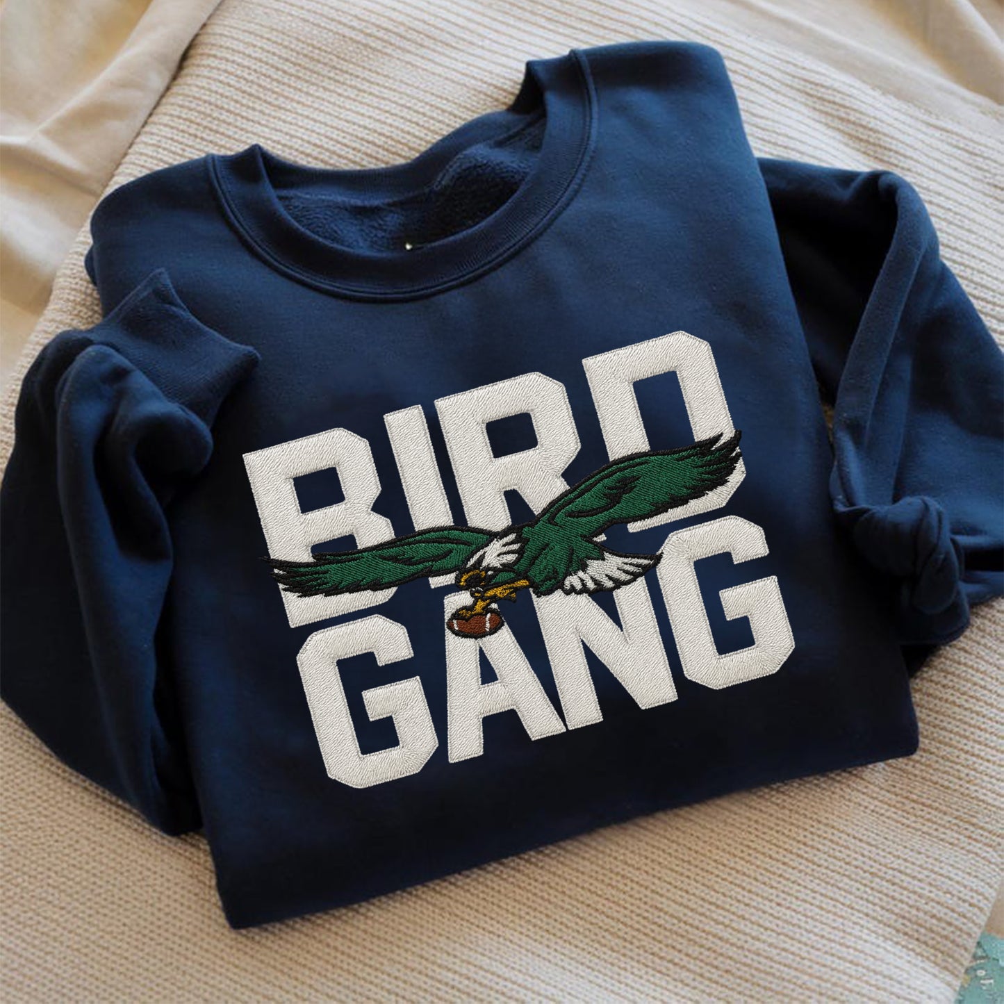 Bird Gang Embroidered Sweatshirt, Philadelphia Football Sweatshirt, Philadelphia Fan Shirt, Sundays Are For The Birds Crewneck, Cozy Game Day Top ESE284