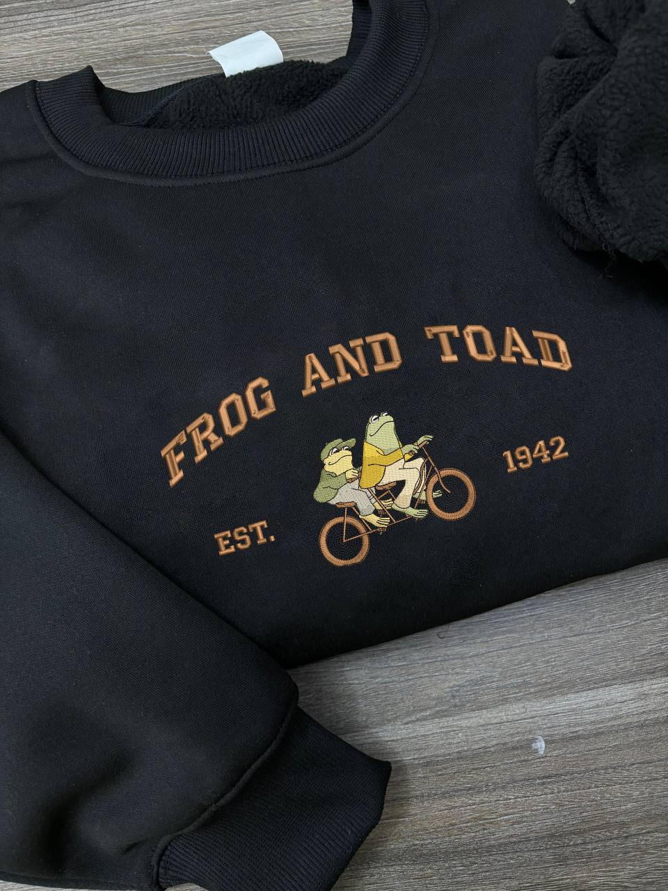 Frog and Toad Embroidered Sweatshirt, Vintage Classic Book Shirt