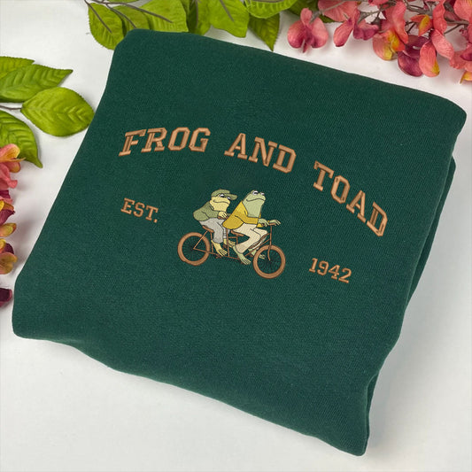 Frog and Toad Embroidered Sweatshirt, Vintage Classic Book Shirt