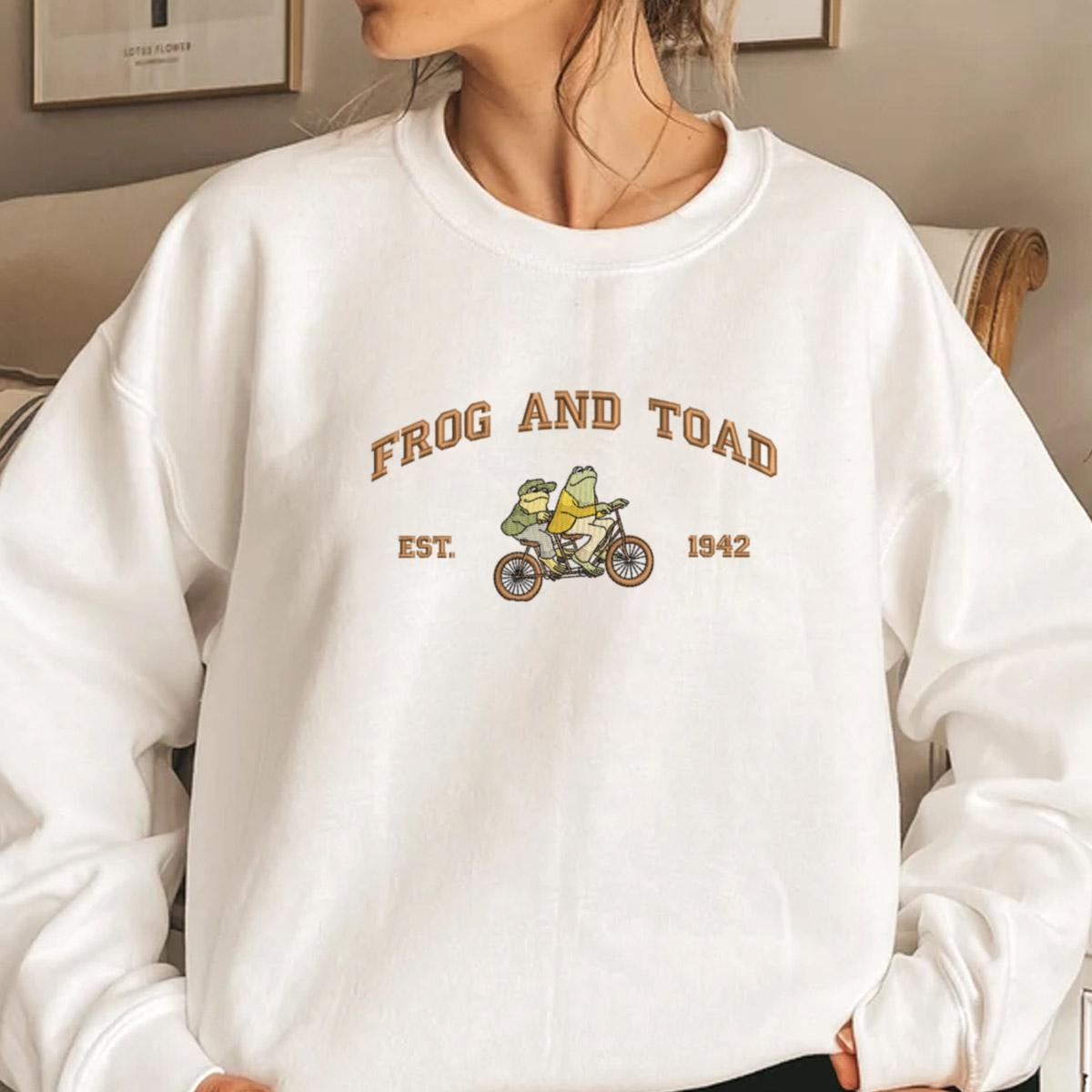 Frog and Toad Embroidered Sweatshirt, Vintage Classic Book Shirt
