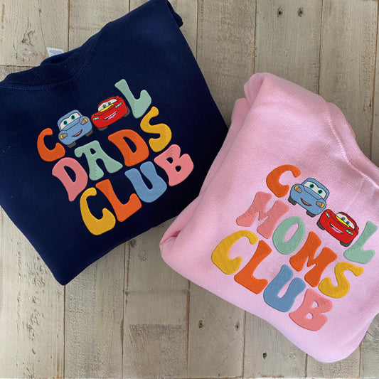 Mcqueen and Sally Embroidered Sweatshirt, Gifts For Dad and Mom Who Love Cars Movie