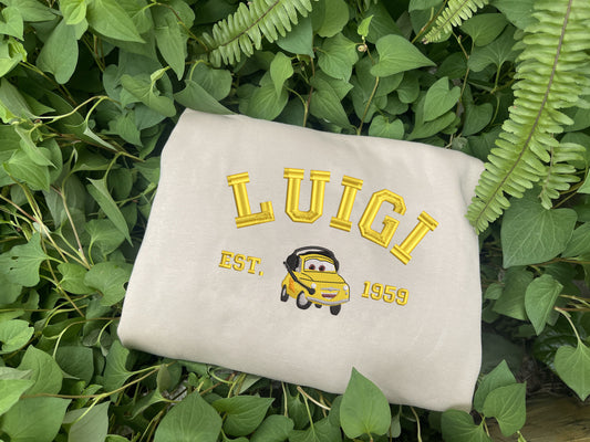 Cars Characters - Luigi Embroidered Shirts, Gift For Fans Of The Cars Movie