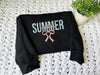 Embroidered Summer Vibes Sweatshirt, Summer Vibes Shirt