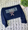Embroidered Summer Vibes Sweatshirt, Summer Vibes Shirt