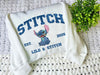 Embroidered Lilo & Stitch Matching Sweatshirt, Disney Cartoon Shirt
