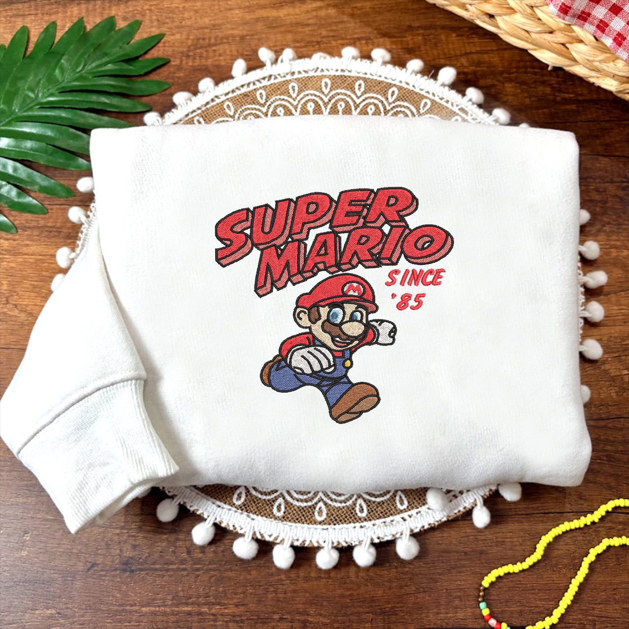 Embroidered Super Mario Sweatshirt, Since' 85 Shirt