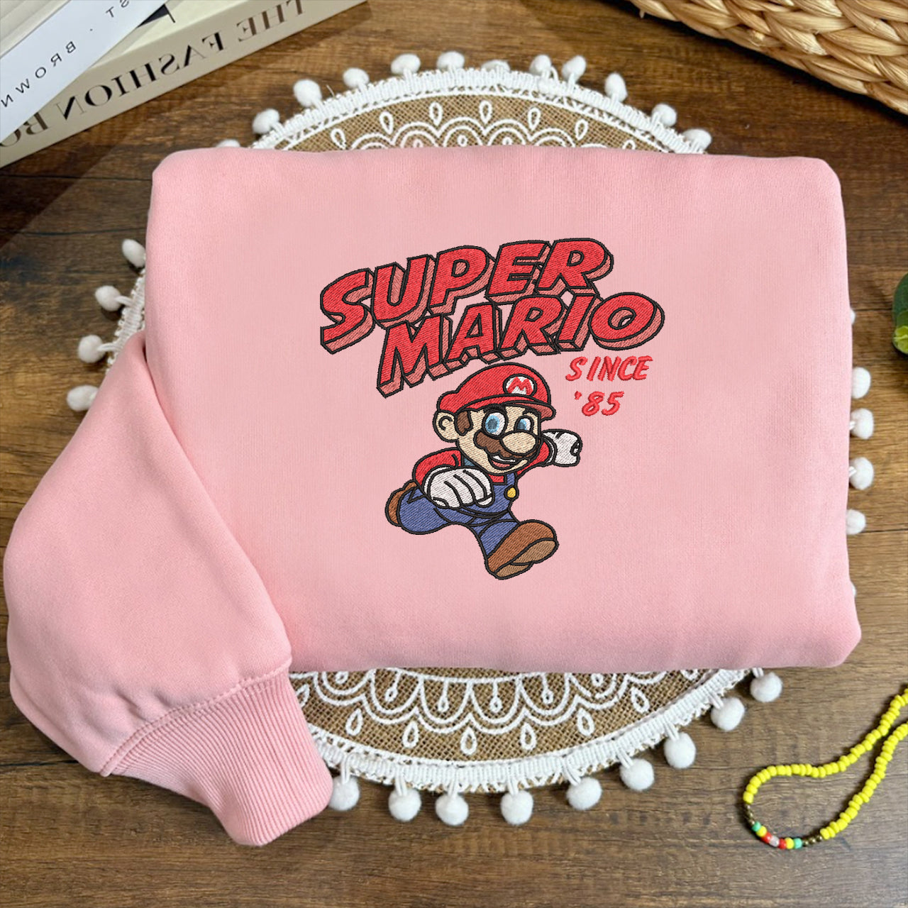 Embroidered Super Mario Sweatshirt, Since' 85 Shirt