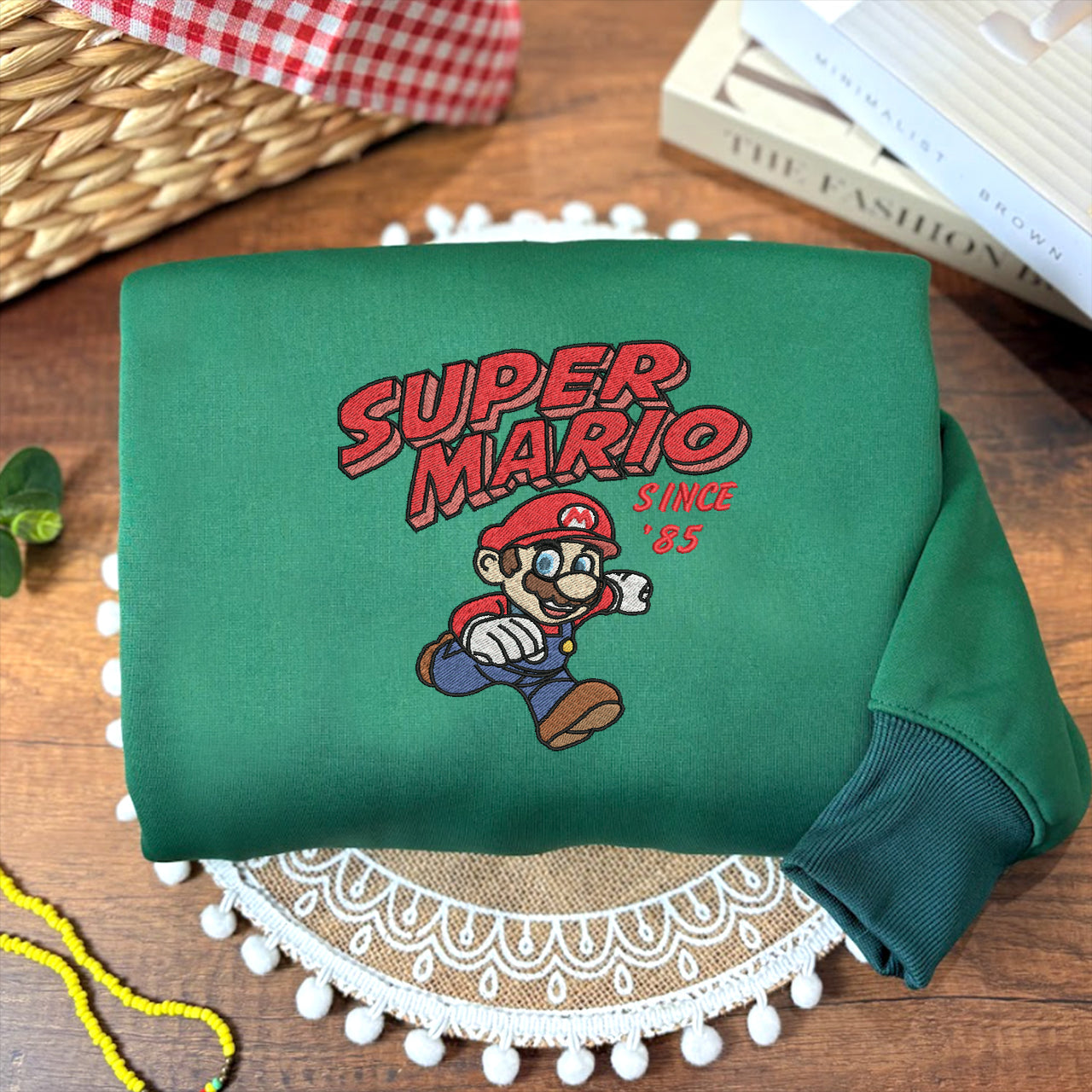 Embroidered Super Mario Sweatshirt, Since' 85 Shirt
