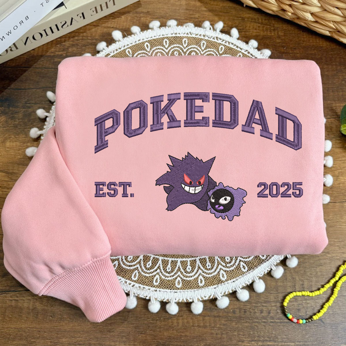 Embroidered PokeDad Sweatshirt, Pokemon Characters Shirt