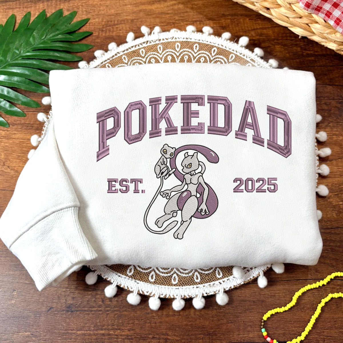Embroidered PokeDad Sweatshirt, Pokemon Characters Shirt