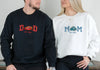 Embroidered Dad & Mom Cars Sweatshirt, Matching Cars Shirt