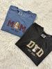 Embroidered Mom & Dad Comfort Color T-Shirt, Personalized Family Shirt