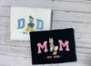 Embroidered Dad & Mom Disney Cartoon Sweatshirt, Matching Donald Duck Shirt