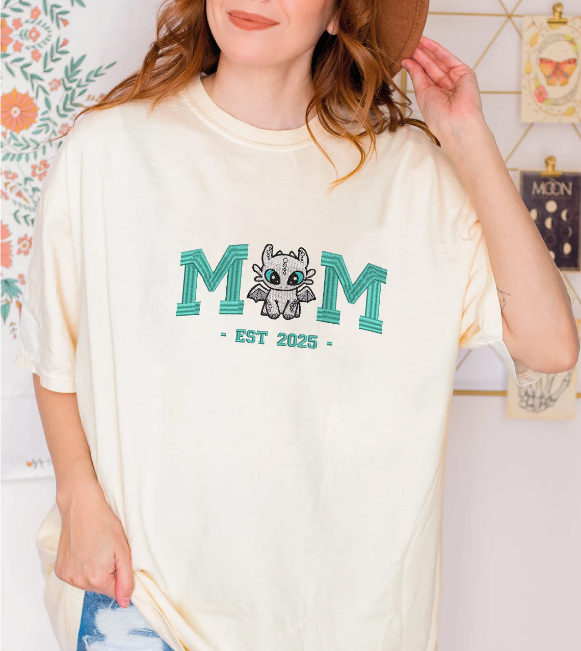 Embroidered Dad & Mom Sweatshirt, Matching How to Train Your Dragon Shirt