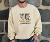 Embroidered Red, White, and Feral Sweatshirt, Duck and Raccoon Sweatshirt