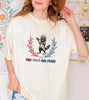 Embroidered Red, White, and Feral Sweatshirt, Raccoon Sweatshirt For Independence Day