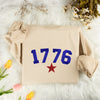 Embroidered Year 1776 Sweatshirt, Sweatshirt for Independence Day