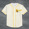 Pooh and Friends Embroidered Baseball Jersey, Custom Name Baseball Jersey, Gift For Baseball Lovers